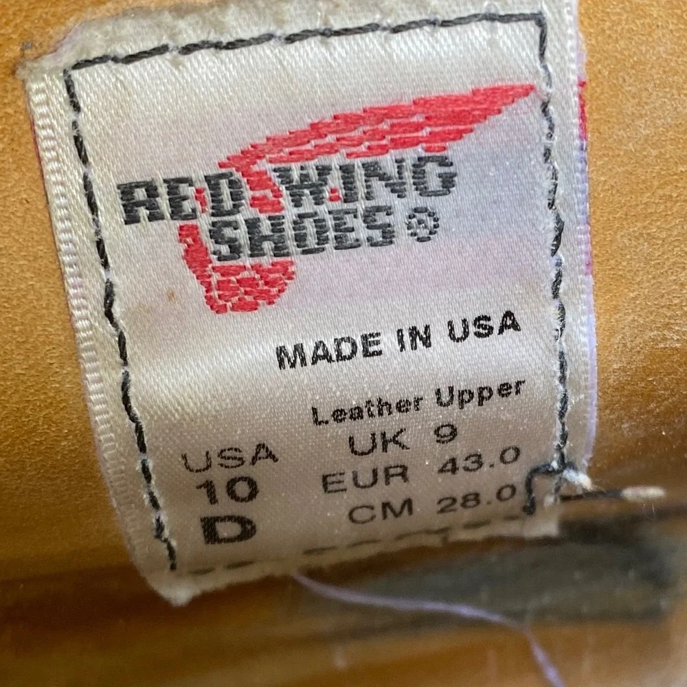 Red Wing Heritage Work Chukka Leather Boots Mens 10 D Copper Brown Made in USA